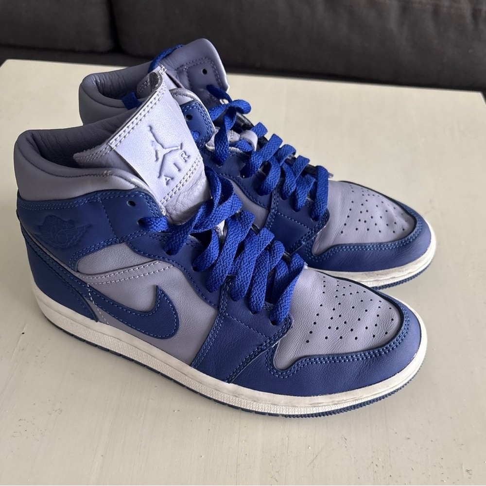 Nike Air Jordan 1 Mid SE Iron Purple Deep Royal WMNS Size 6